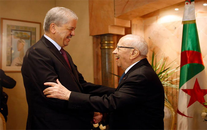 Abdelmalek Sellal reçu par le président tunisien Béji Caïd Essebsi. D. R.